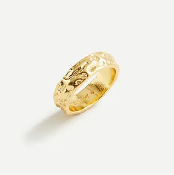 🆕 J. Crew Gold Engraved Texture Ring - Picture 2 of 4